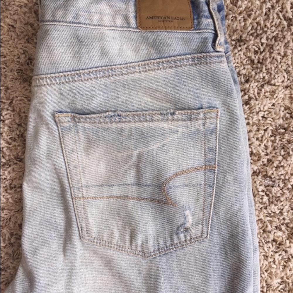 American Eagle Light Washed Distressed High Rise Skinny Jeans Size: 6 Long - Picture 5 of 5